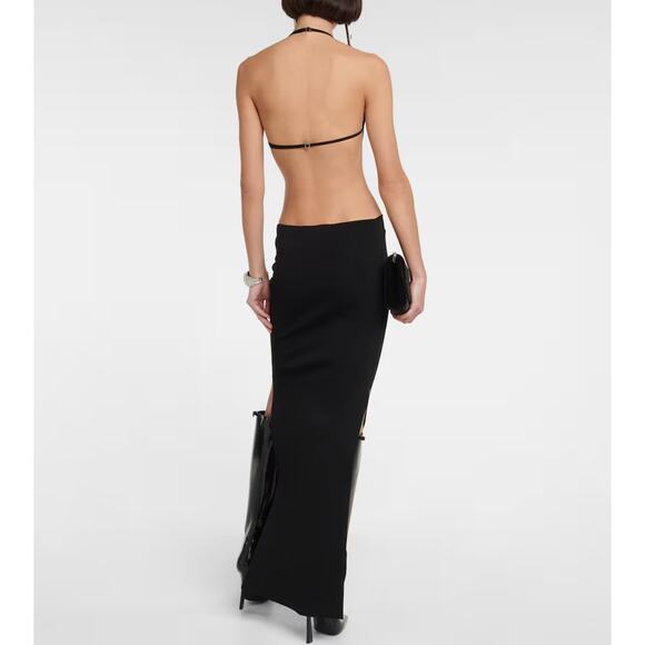 Aya Muse Tetra Cutout Halterneck Top in Black Size S - Picture 5 of 7